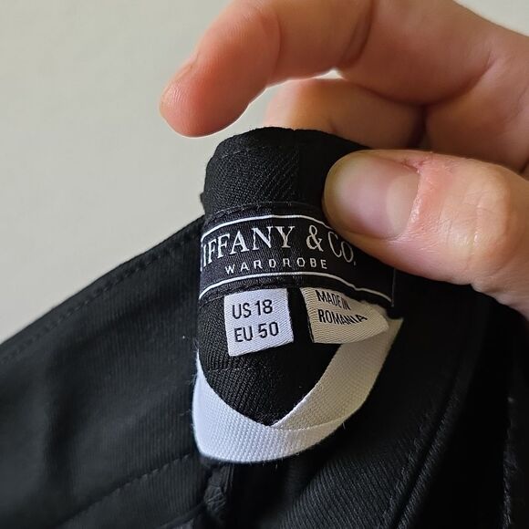 Tiffany Co Wardrobe Black Womens Slacks Unhemmed Size 18 - Picture 4 of 6